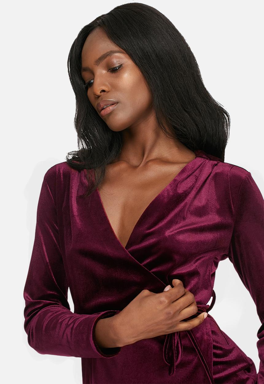 dailyfriday - Velvet wrap blouse