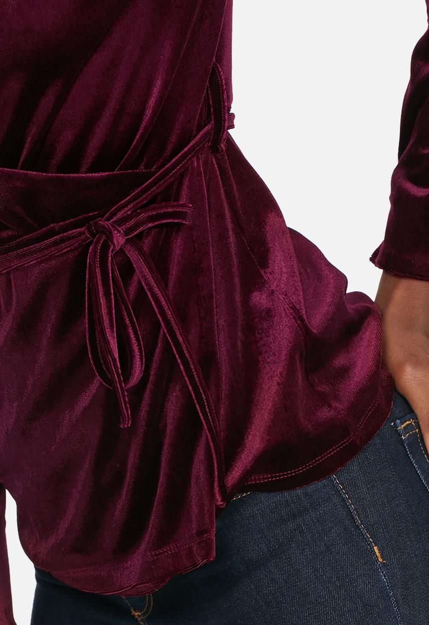 dailyfriday - Velvet wrap blouse