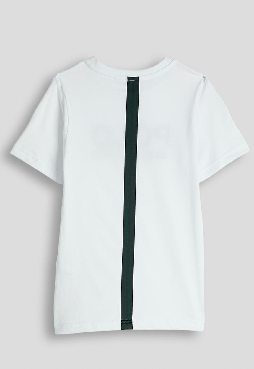POLO - Boys Bongani Sport Printed Ss Tee - White
