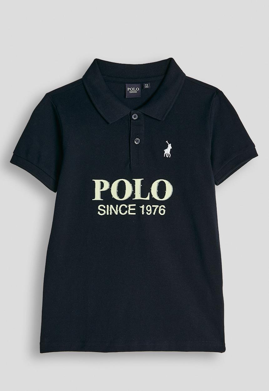 POLO - Boys Ayden Printed Ss Golfer - Navy