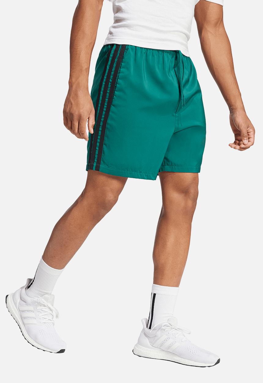 adidas Performance -  Essentials 3-Stripes Chelsea Shorts - Collegiate Green / Black