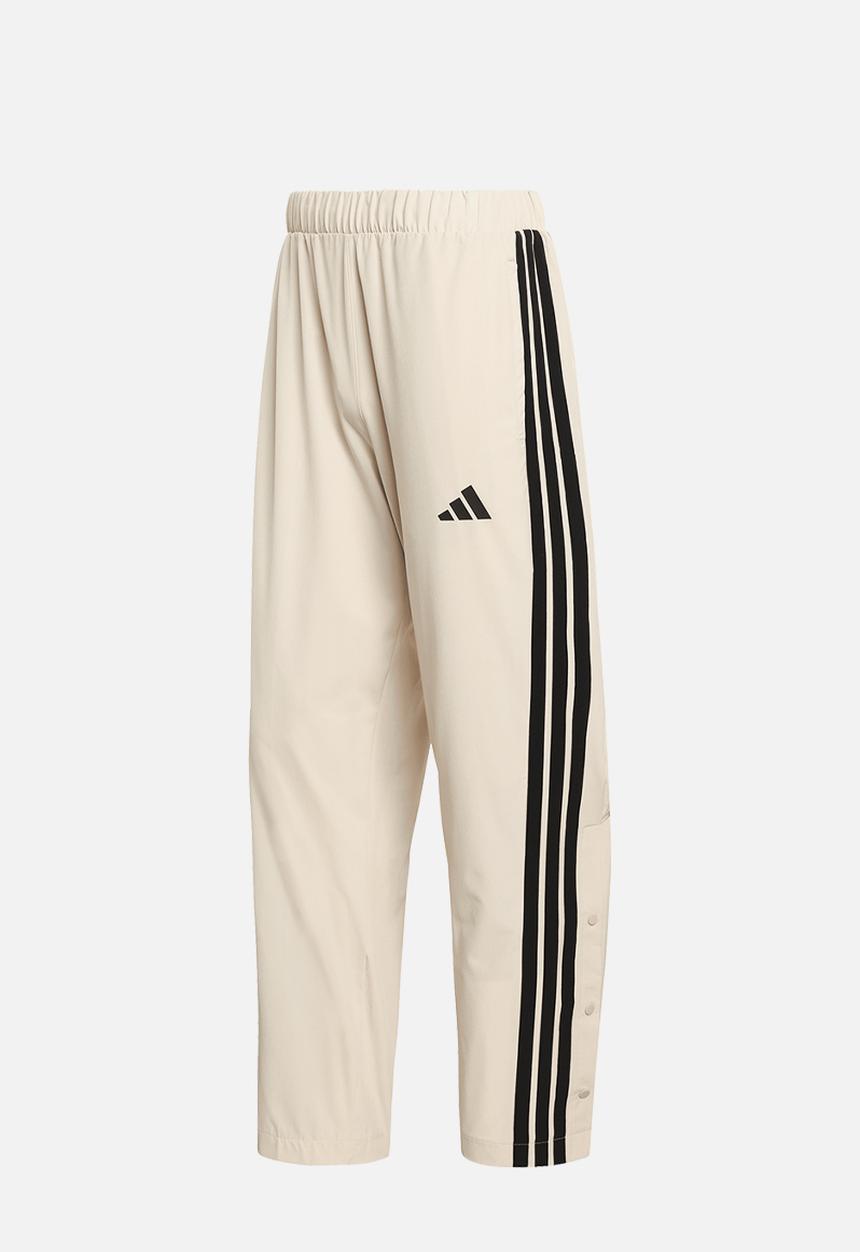 adidas Performance -  3-Stripes Woven Snap Trackpants - Cream