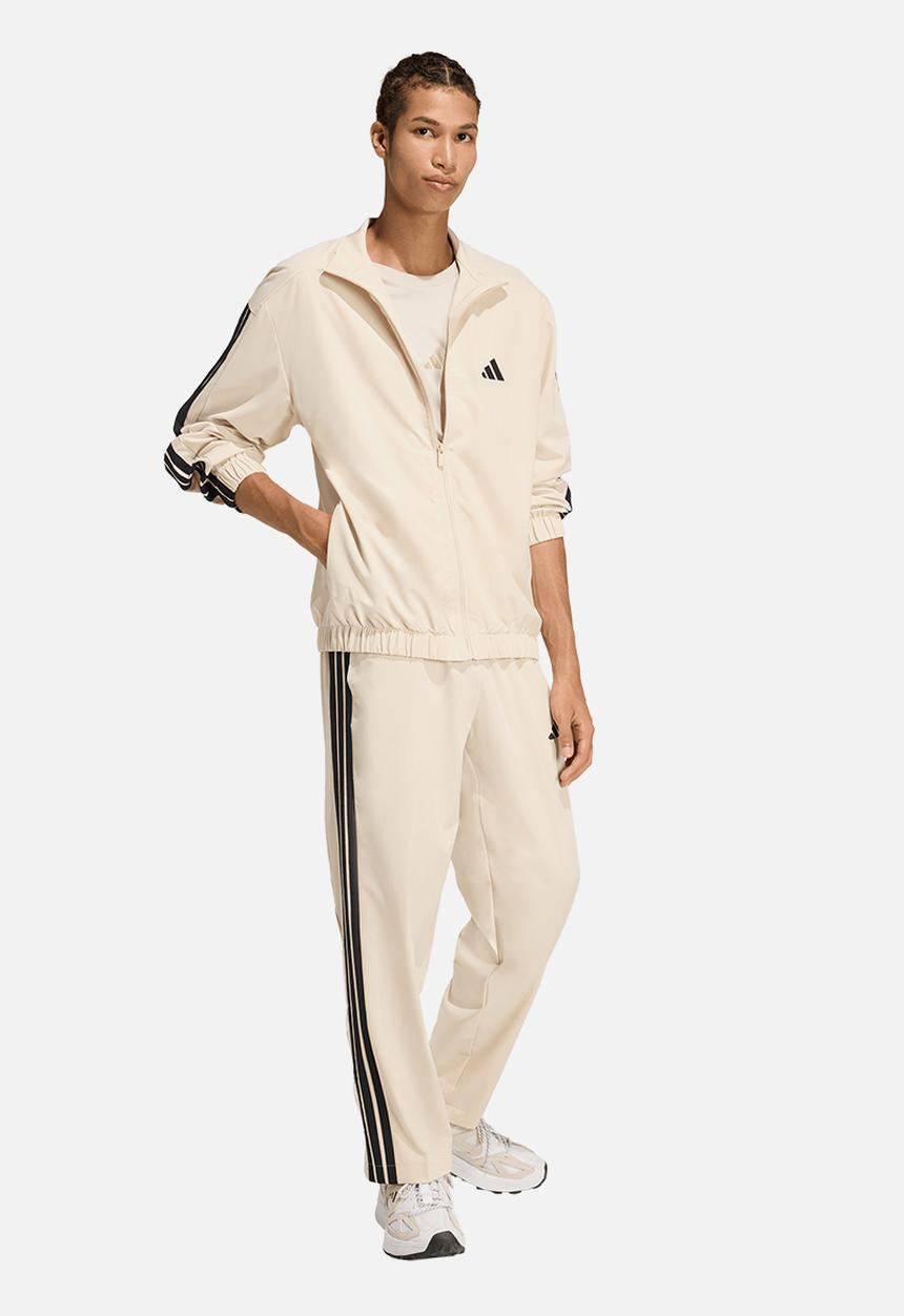 adidas Performance -  3-Stripes Woven Snap Trackpants - Cream