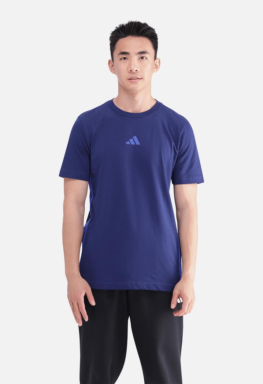 adidas Performance - 3-Stripe SJ Tee  - dark blue/team royal blue