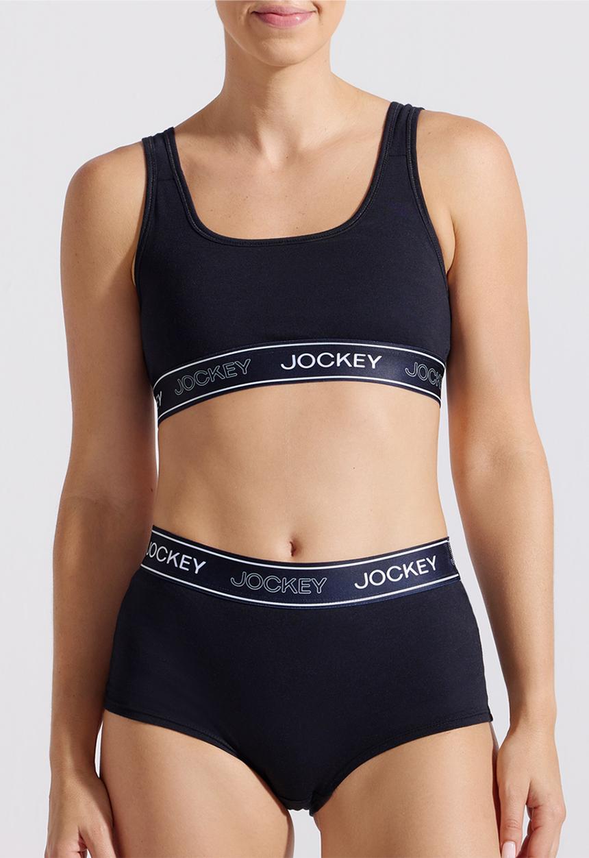 Jockey - Monochrome crop top - black