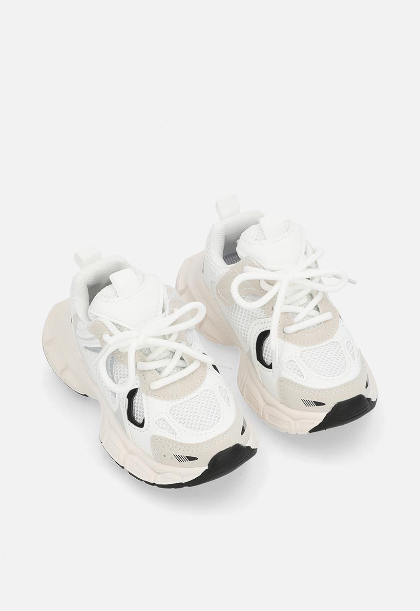 Pop Candy - Vintage-style chunky sole sneakers - white