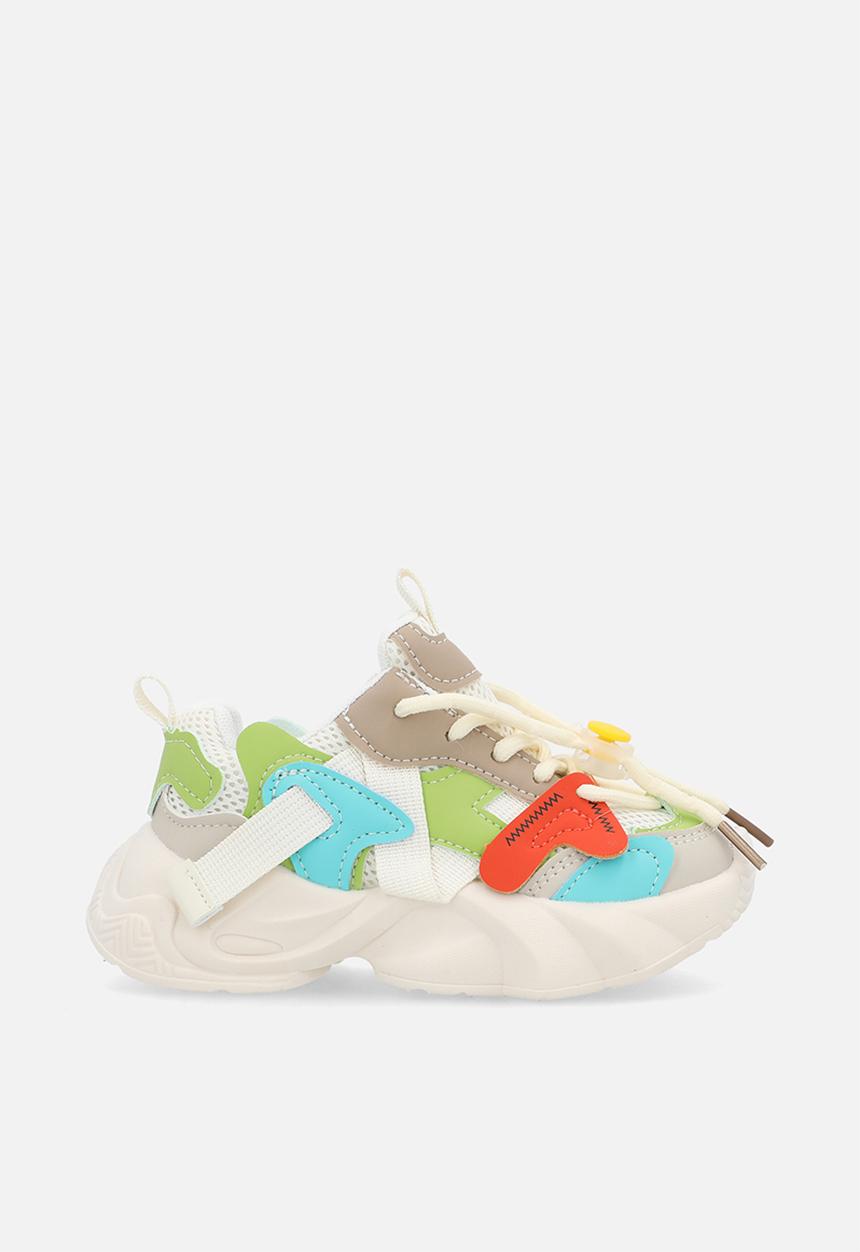 Pop Candy - Jagged sole sneakers with drawstring closure - multicolour
