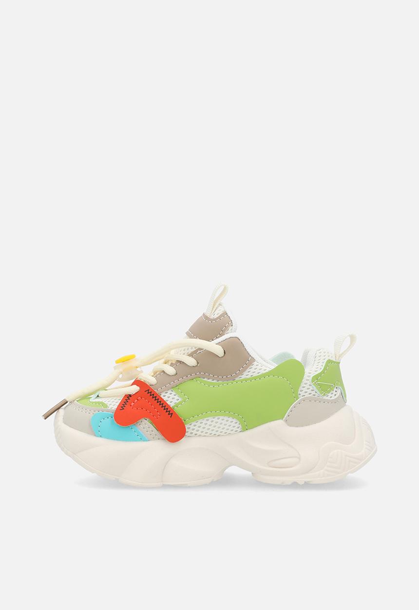 Pop Candy - Jagged sole sneakers with drawstring closure - multicolour