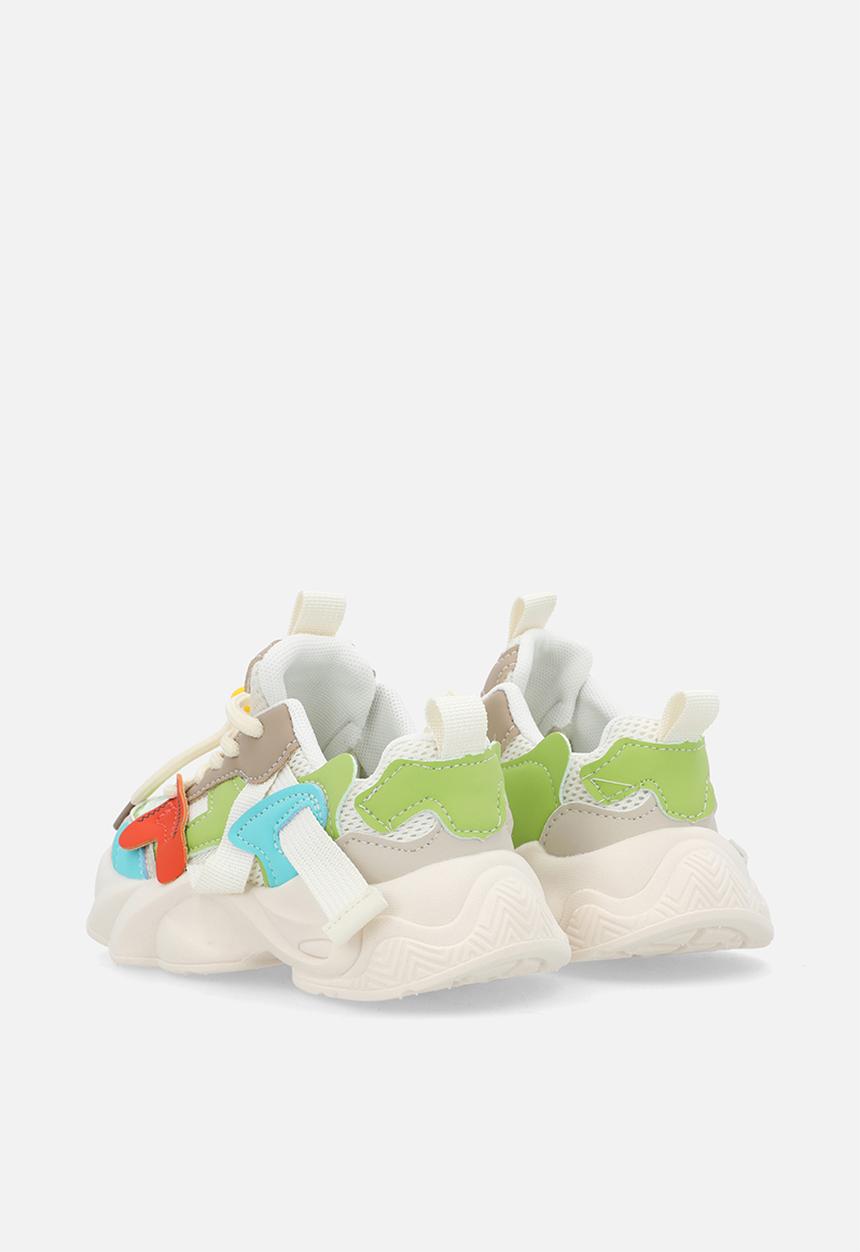 Pop Candy - Jagged sole sneakers with drawstring closure - multicolour