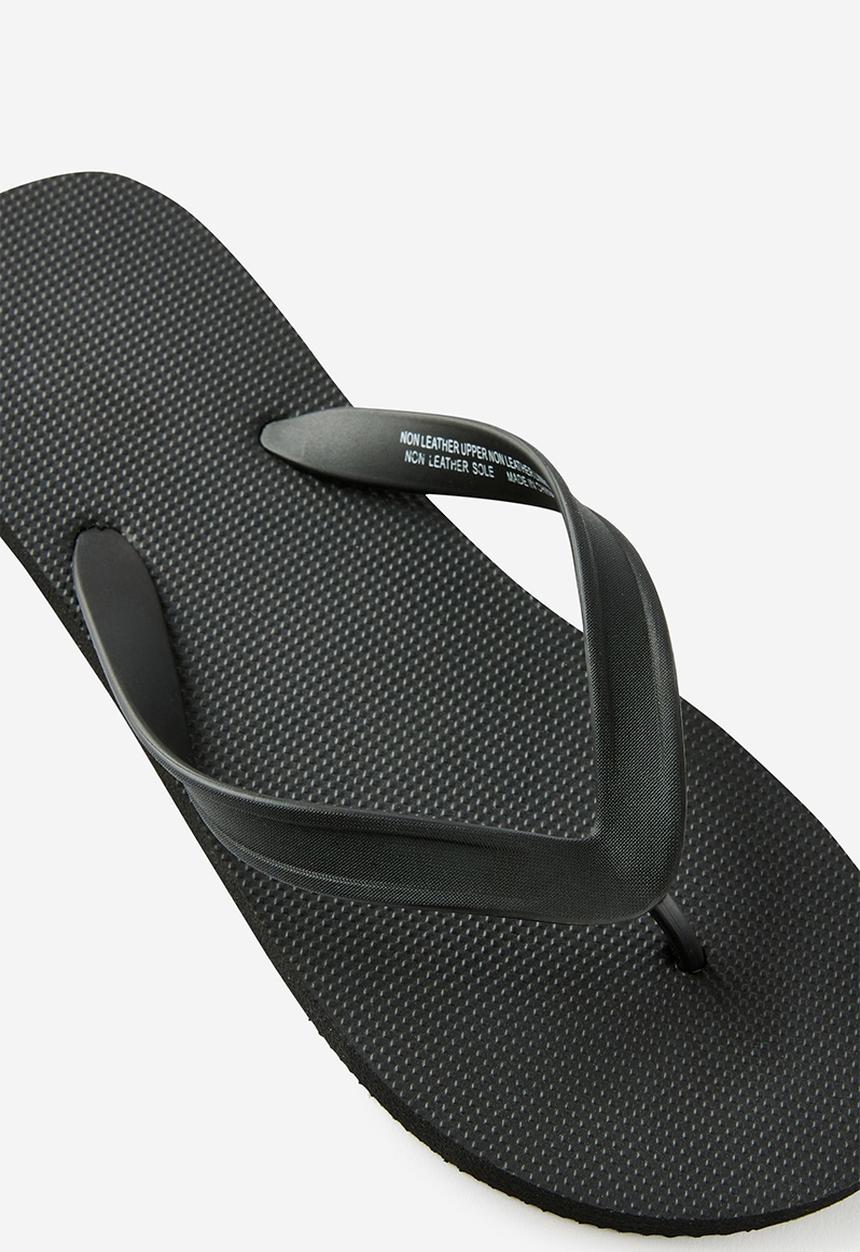 Cotton On - FLIP FLOP - BLACK/TEXTURE