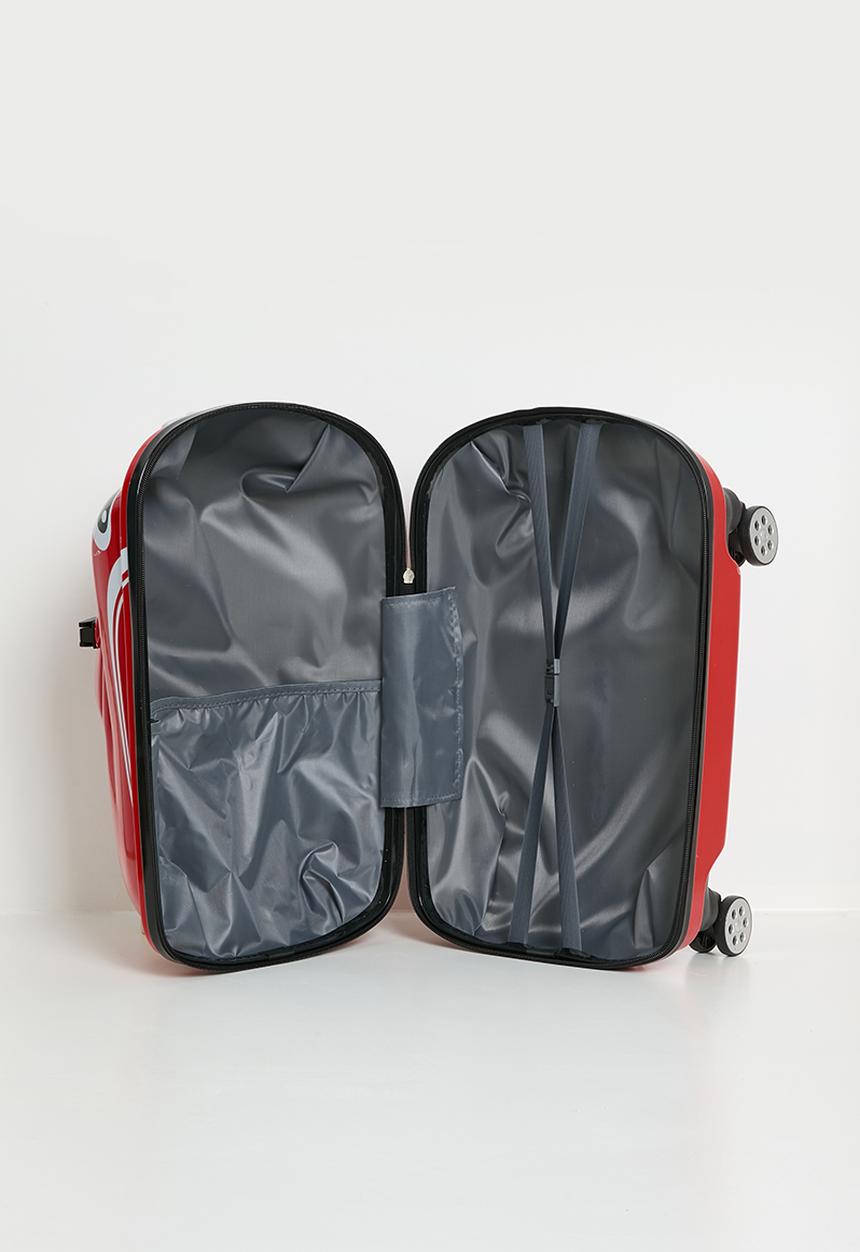Pop Candy - Retro car-shaped ride-on trolley bag - racing red
