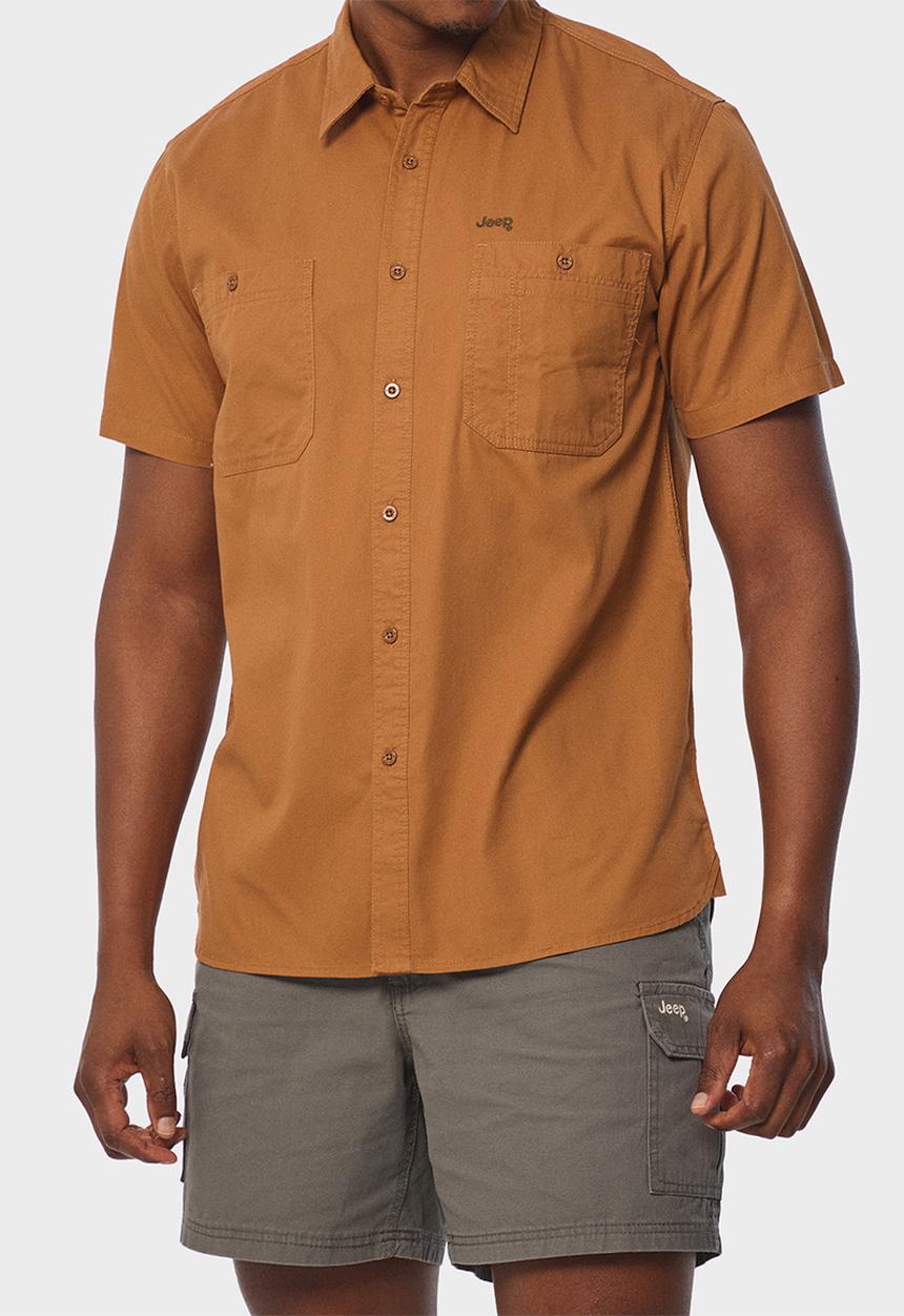 JEEP - Workshirt Short Sleeve- Brown