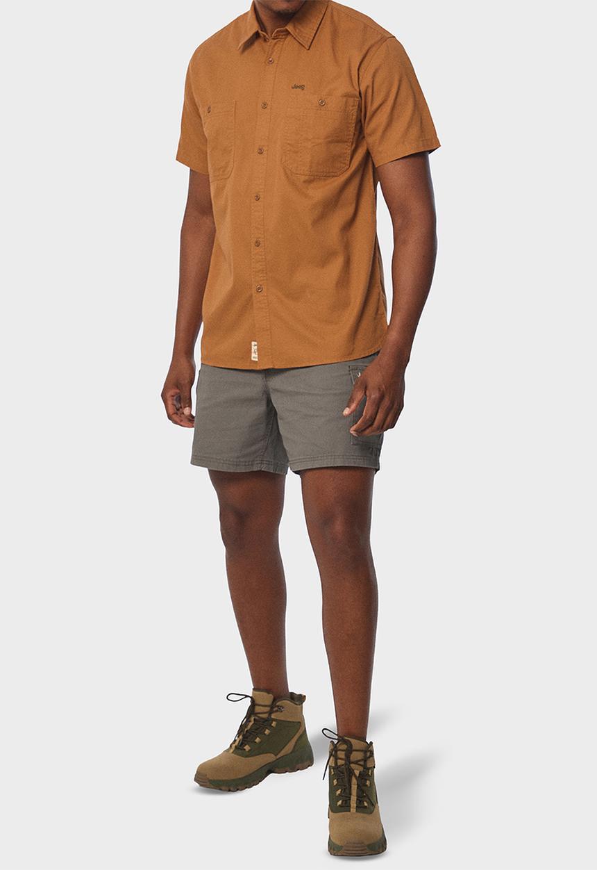 JEEP - Workshirt Short Sleeve- Brown