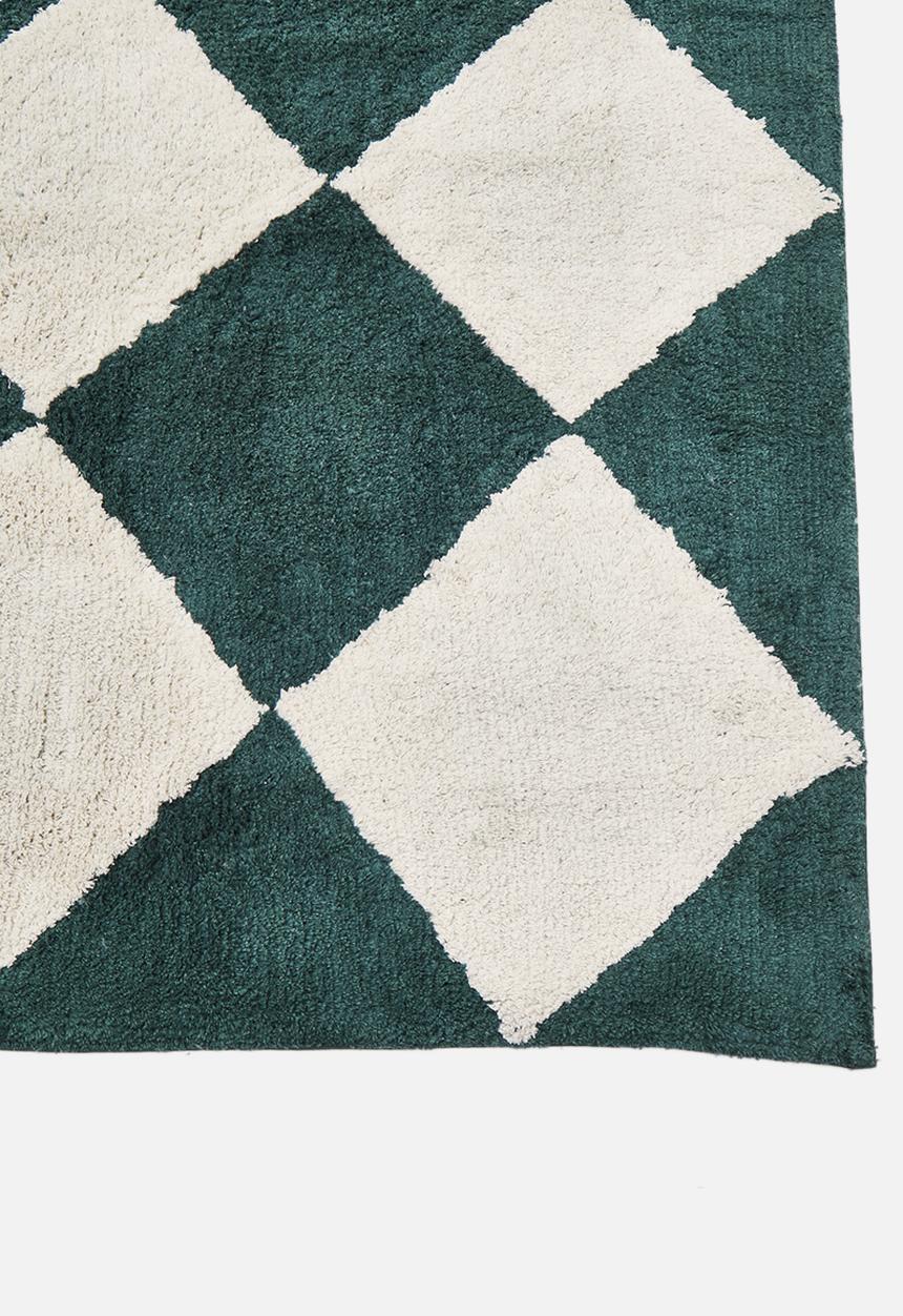 Sixth Floor - Tufted diamond Rug Moss