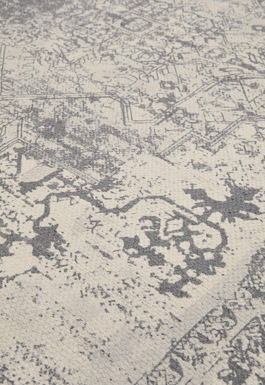 Sixth Floor - Vintage Distressed Printed Rug Grey