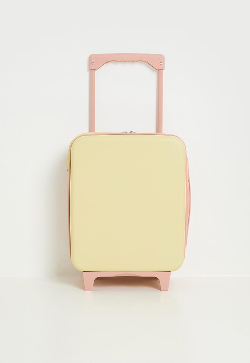 Pop Candy - Mini ribbed trolley bag - powder yellow/pink