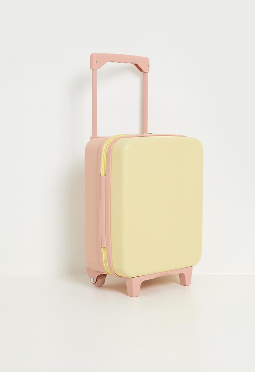 Pop Candy - Mini ribbed trolley bag - powder yellow/pink