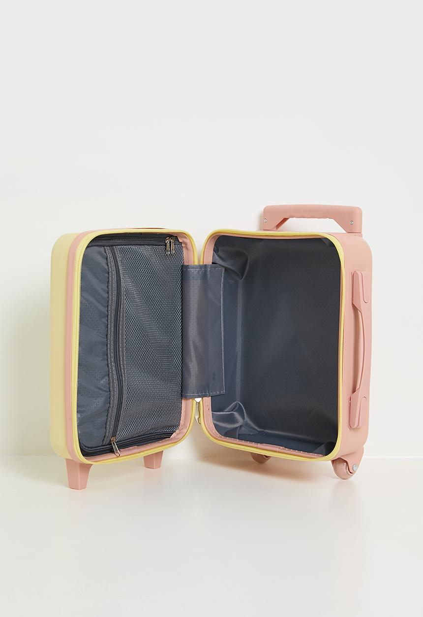 Pop Candy - Mini ribbed trolley bag - powder yellow/pink