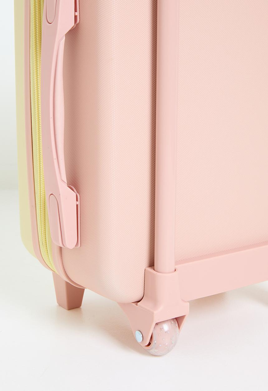 Pop Candy - Mini ribbed trolley bag - powder yellow/pink