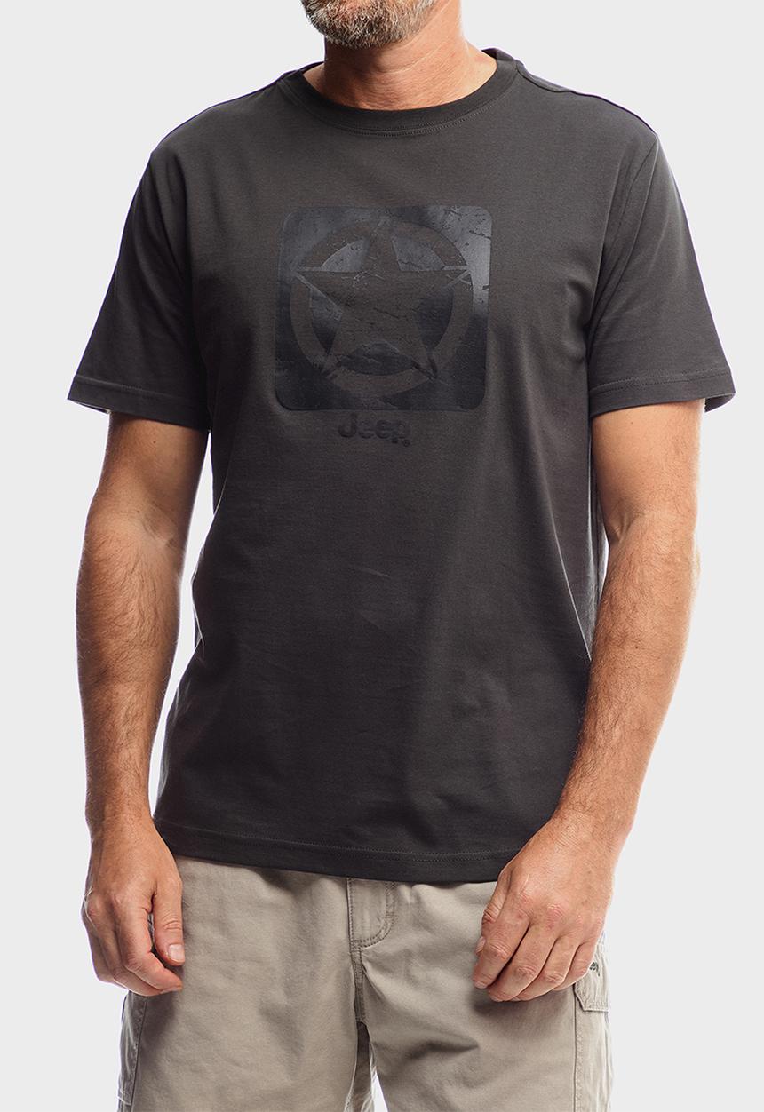JEEP - Core Logo Star T-Shirt- Grey