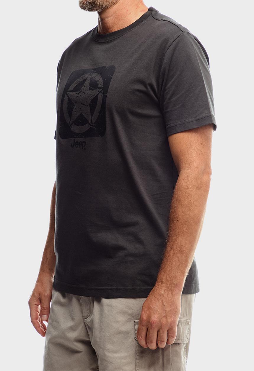 JEEP - Core Logo Star T-Shirt- Grey