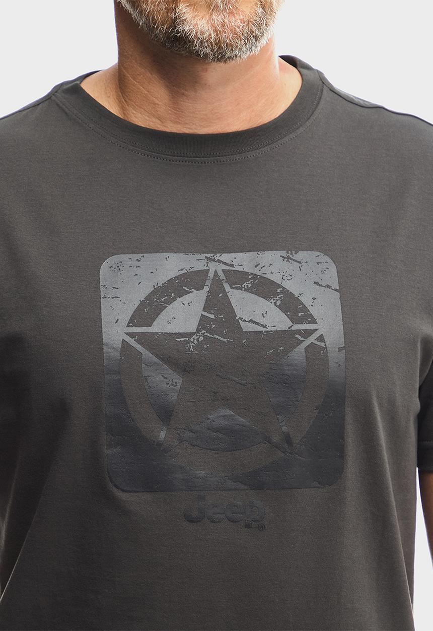 JEEP - Core Logo Star T-Shirt- Grey