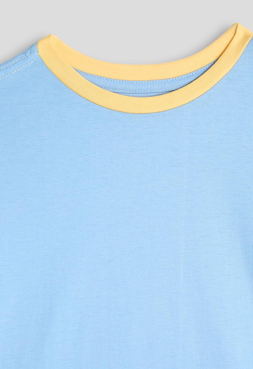 Pop Candy - Colour block tee - yellow/blue