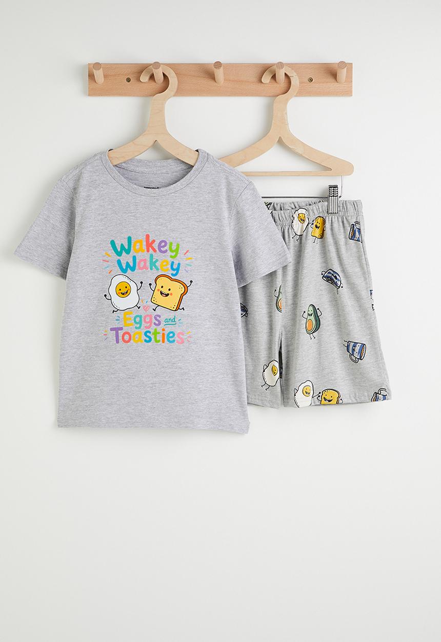 Pop Candy - Printed pj set - grey