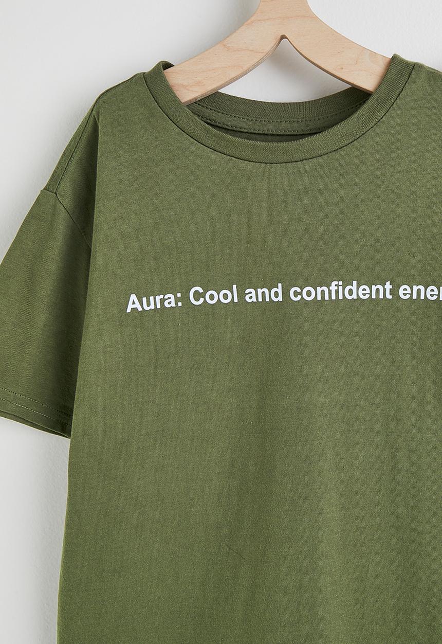 Pop Candy - Slogan pj set - dark olive