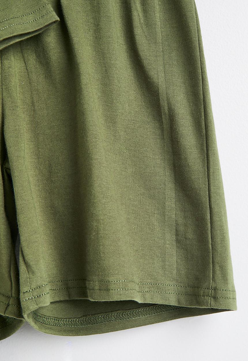 Pop Candy - Slogan pj set - dark olive