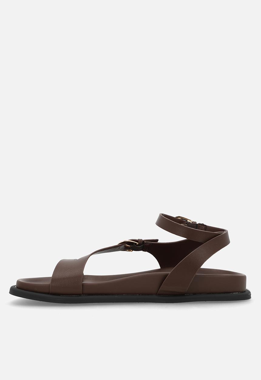 Miss Black - Polpetta 9 multi-strap sandal - chocolate
