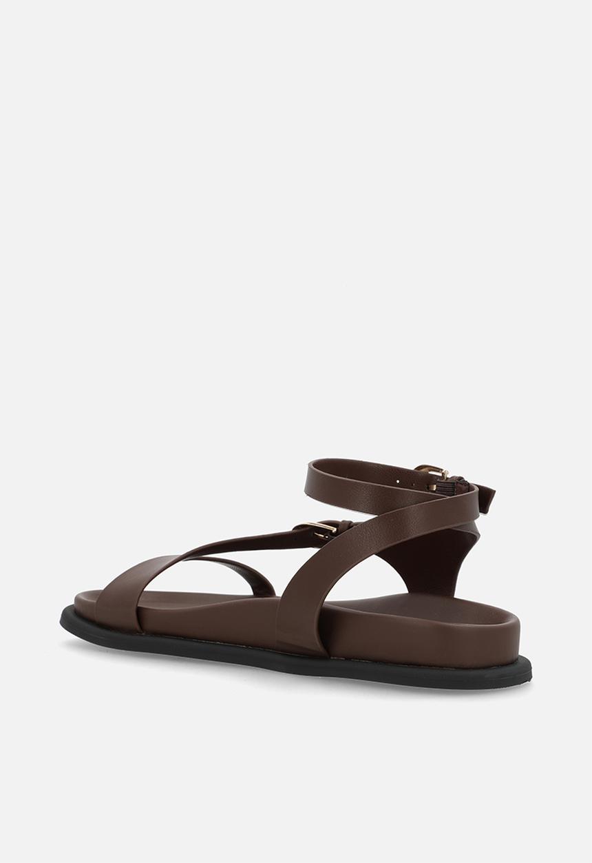 Miss Black - Polpetta 9 multi-strap sandal - chocolate