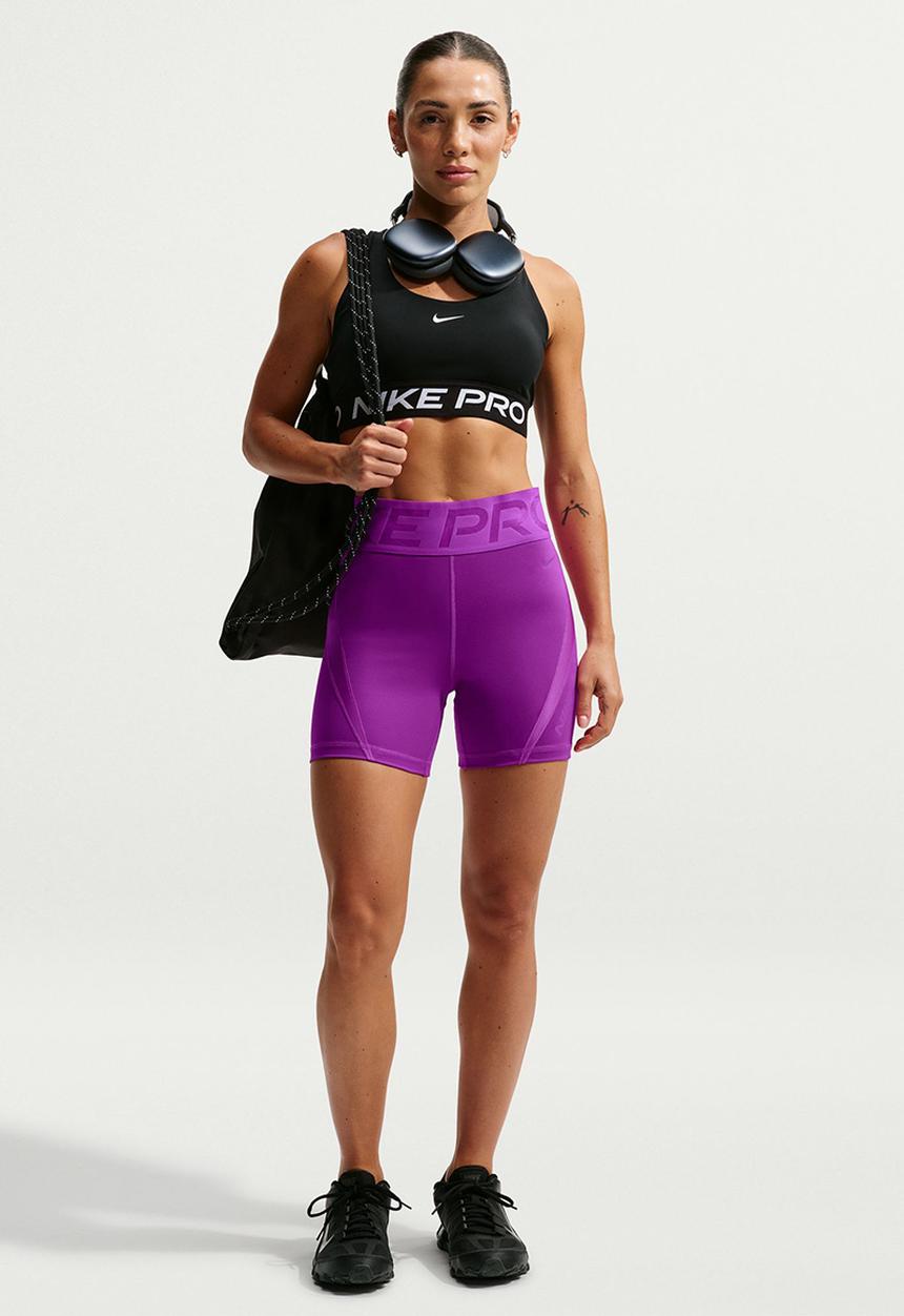 Nike - W Nk Pro Sculpt High-Waisted 5"Shorts - Vividpurple/Vividpurple