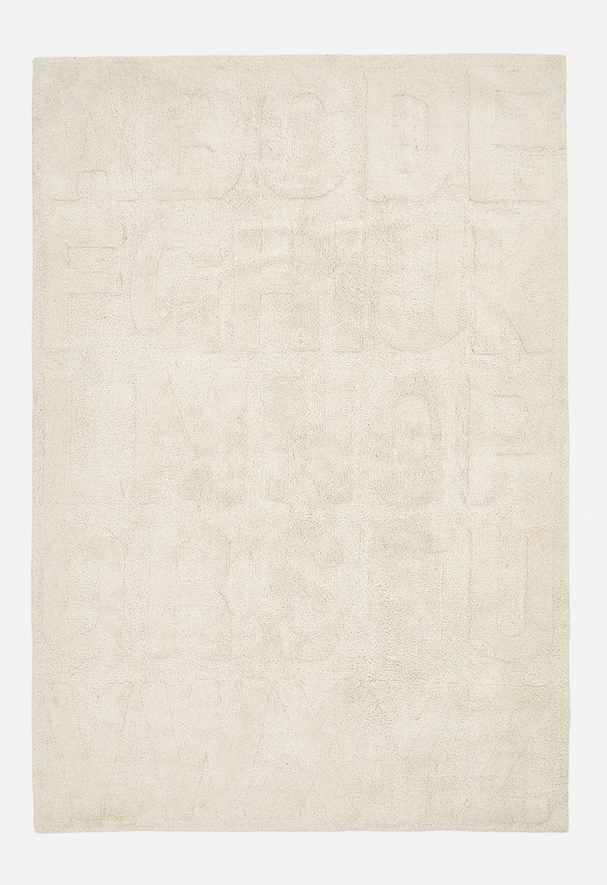 Sixth Floor - Tufted Alphabetical Rug Natural