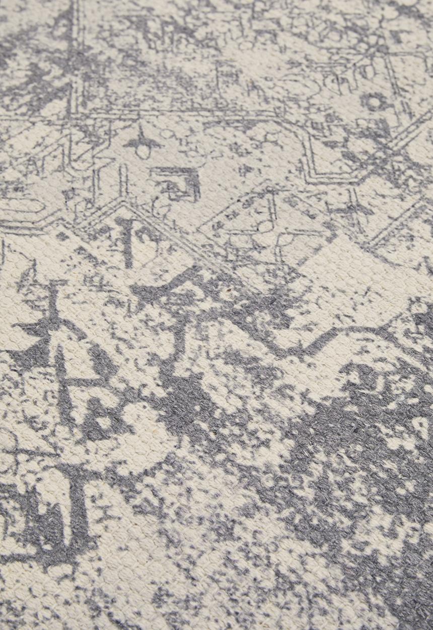 Sixth Floor - Vintage Distressed Printed Runner  Grey