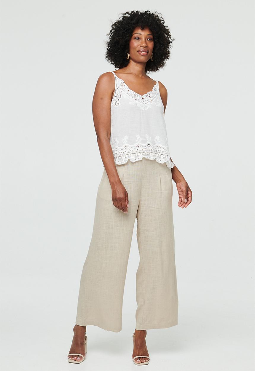 MANDI - Strappy Lightweight Easy Wearing Short Length Cami - White