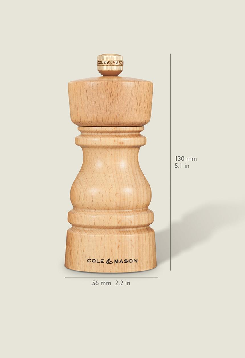 Cole & Mason - Cole & Mason London Salt & Pepper Mill Set, Natural Beech – 13cm
