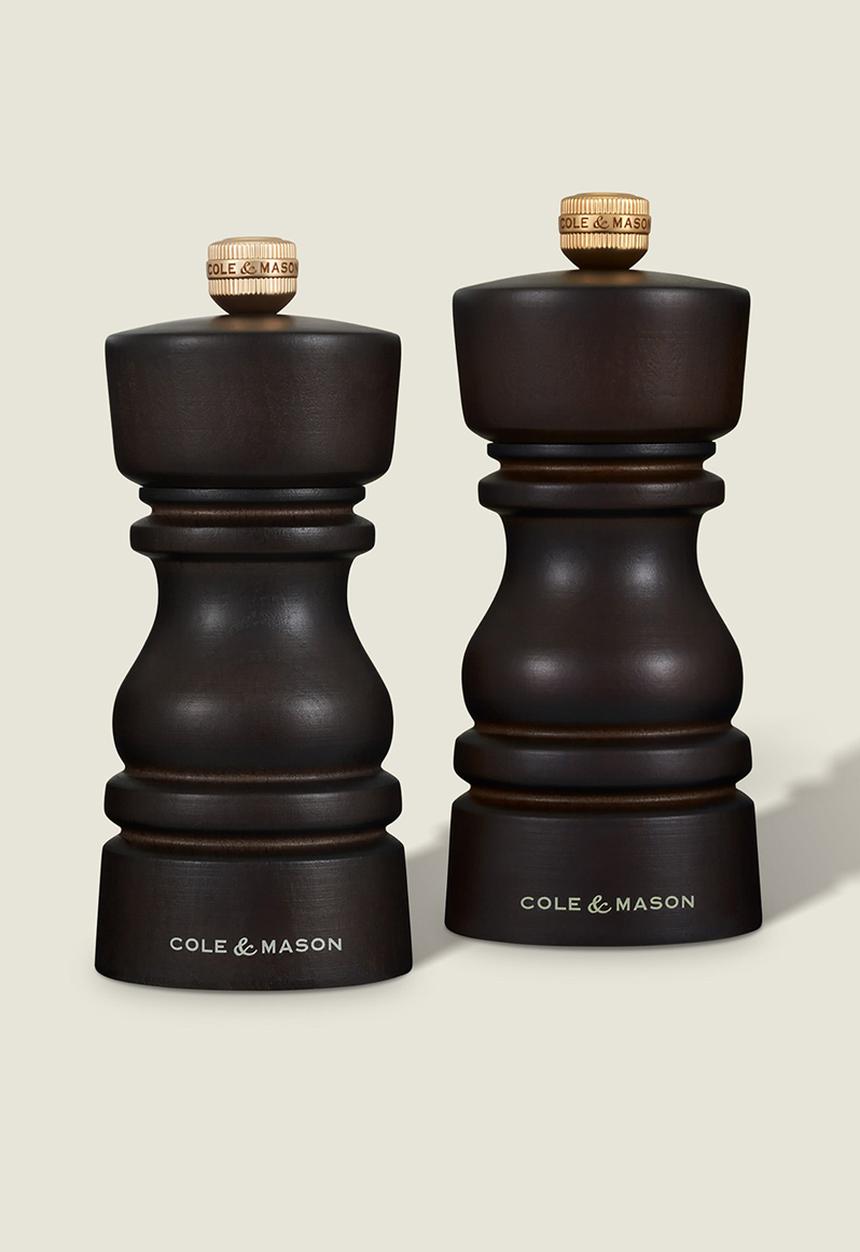 Cole & Mason - Cole & Mason London Salt & Pepper Mill Set, Chocolate Wood – 13cm