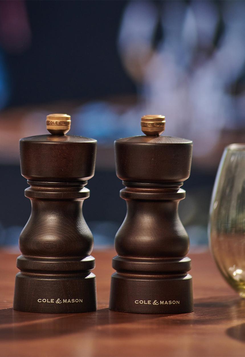 Cole & Mason - Cole & Mason London Salt & Pepper Mill Set, Chocolate Wood – 13cm