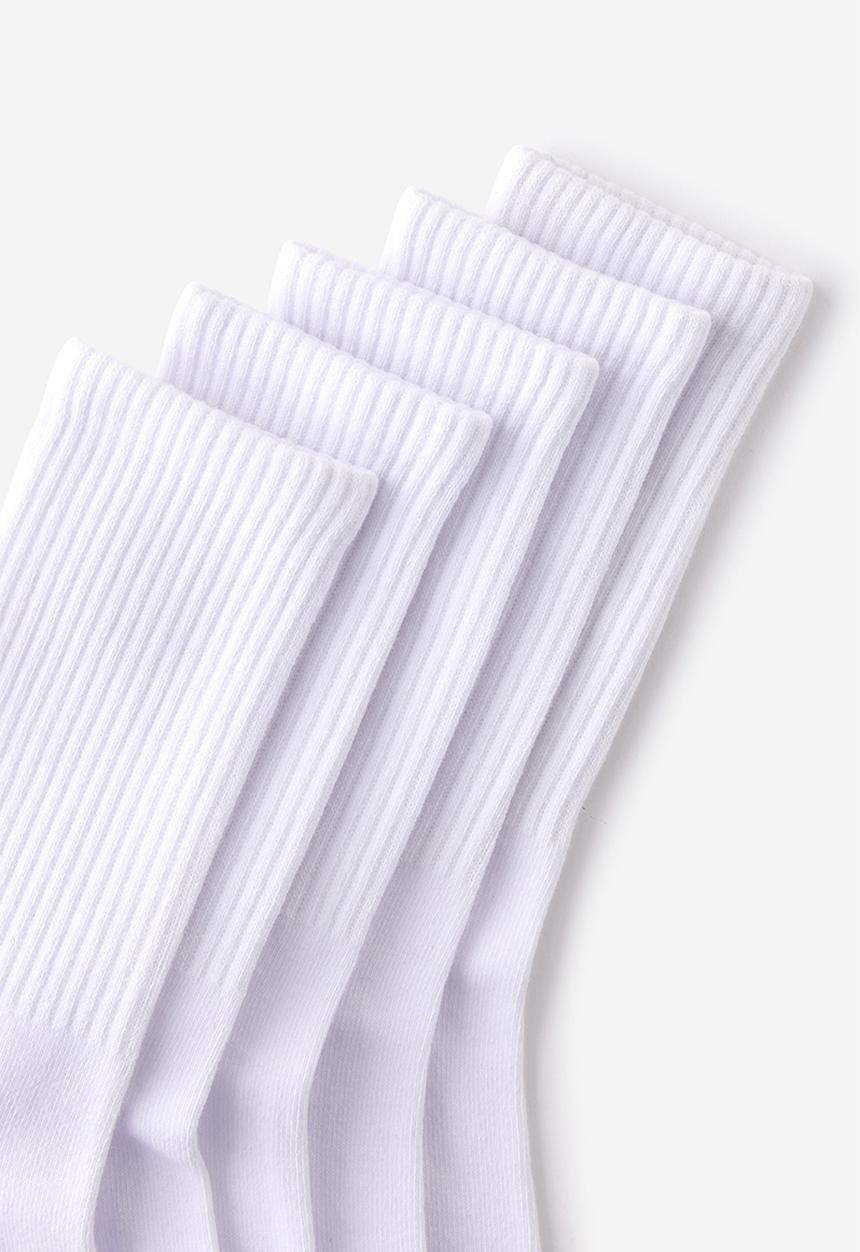 Cotton On - 5 Pack Essential Crew Socks - White