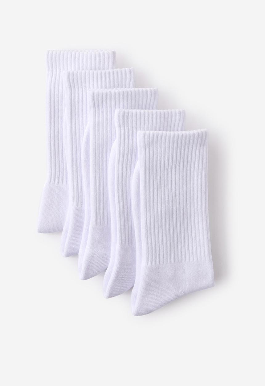Cotton On - 5 Pack Essential Crew Socks - White
