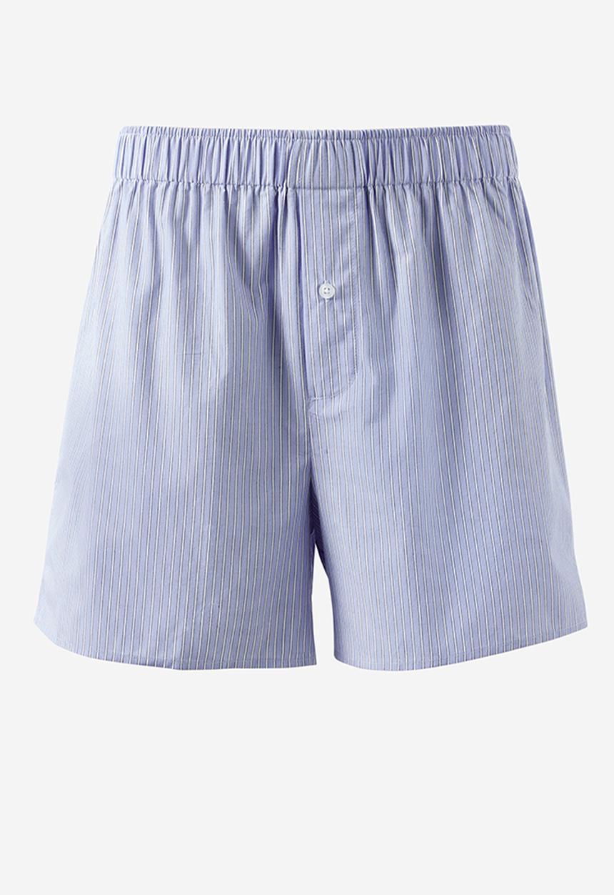 Cotton On - Mens Boxer Short - Blue/White Stripe