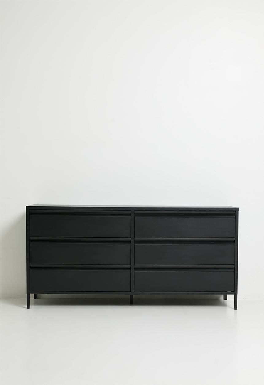 Sixth Floor - Mia 6 Drawer Sideboard - Black