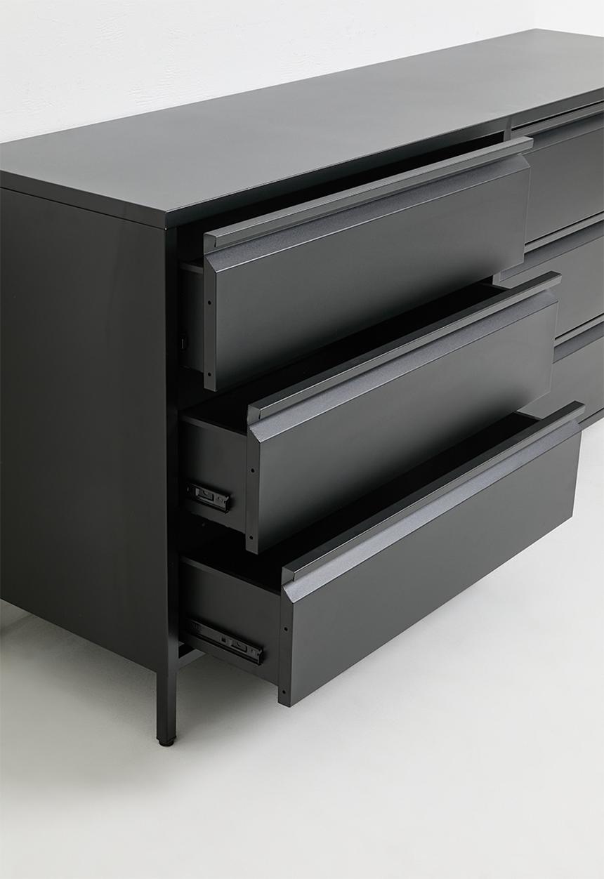 Sixth Floor - Mia 6 Drawer Sideboard - Black