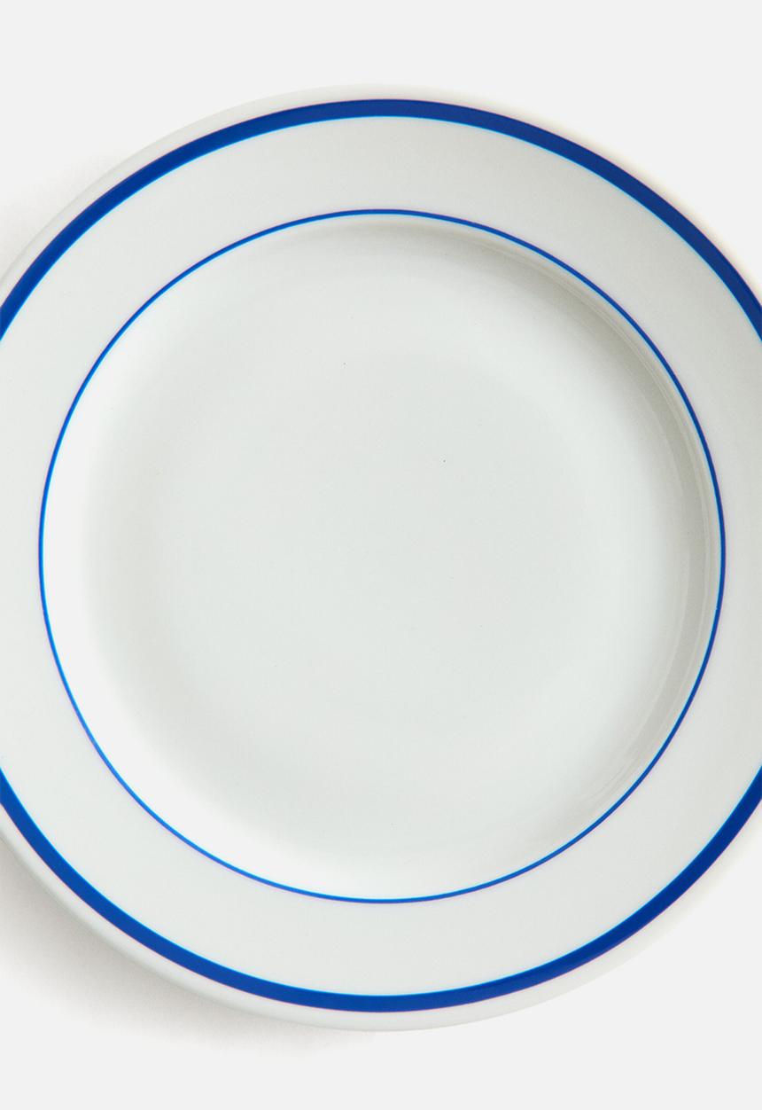 H&M - Porcelain mid plate - white/blue