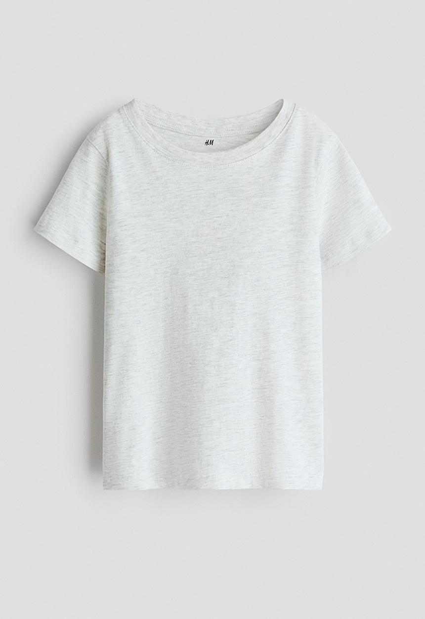H&M - Cotton t-shirt - light grey marl