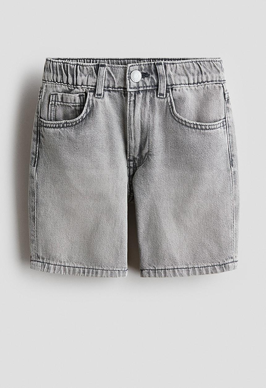 H&M - Loose fit denim shorts - denim grey