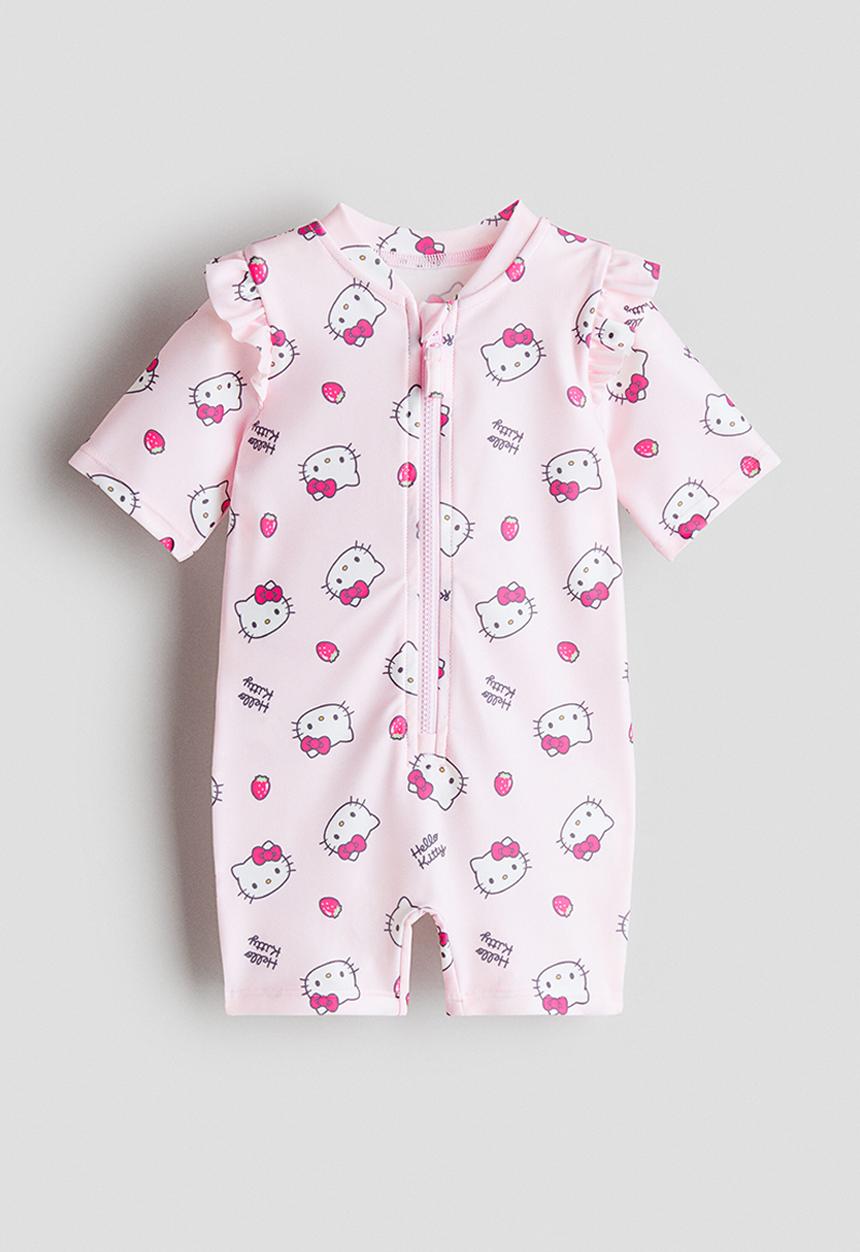 H&M - Upf 50 swimsuit - light pink/hello kitty