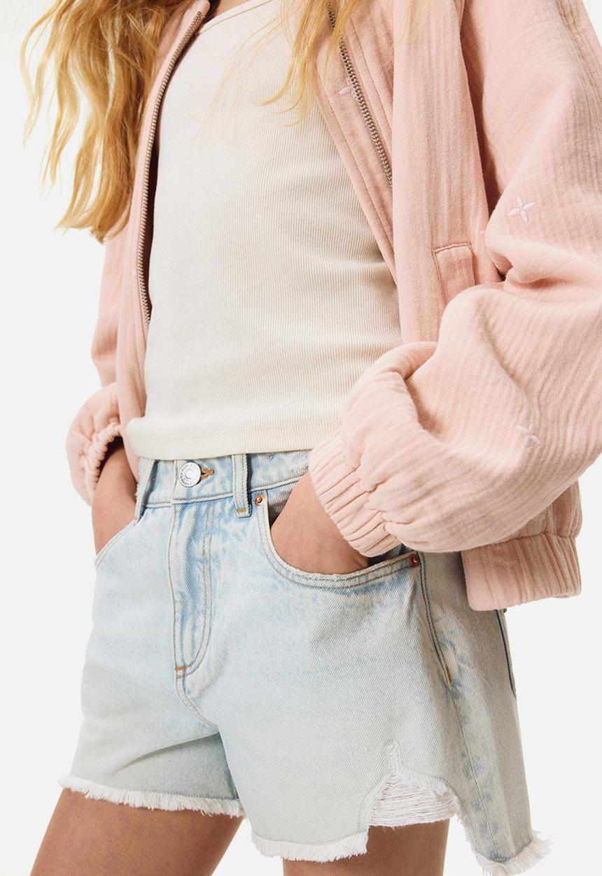 H&M - Relaxed fit denim shorts - light denim blue