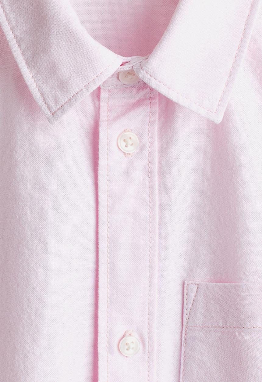 H&M - Short-sleeved cotton shirt - light pink
